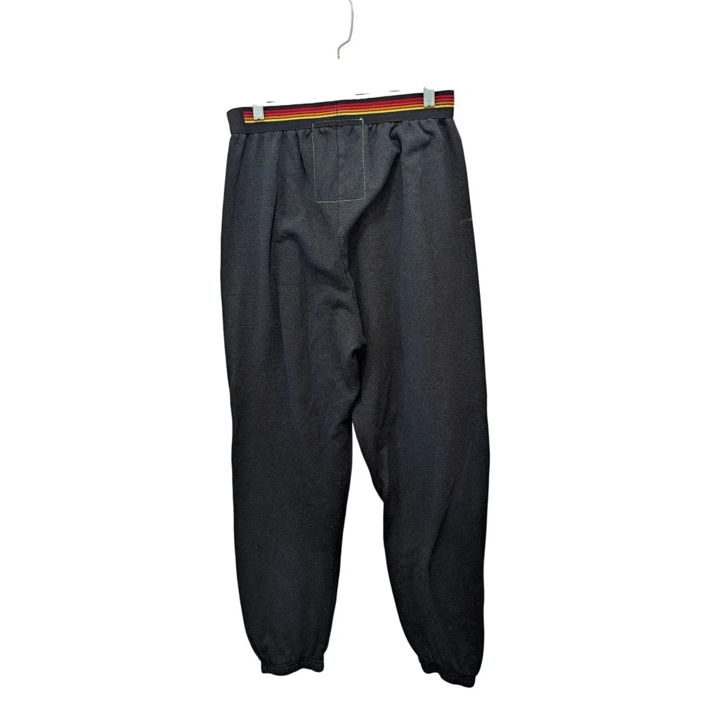 Aviator Nation Black Rainbow Striped Waistband Sweatpants Joggers XL USA Made - Picture 2 of 11